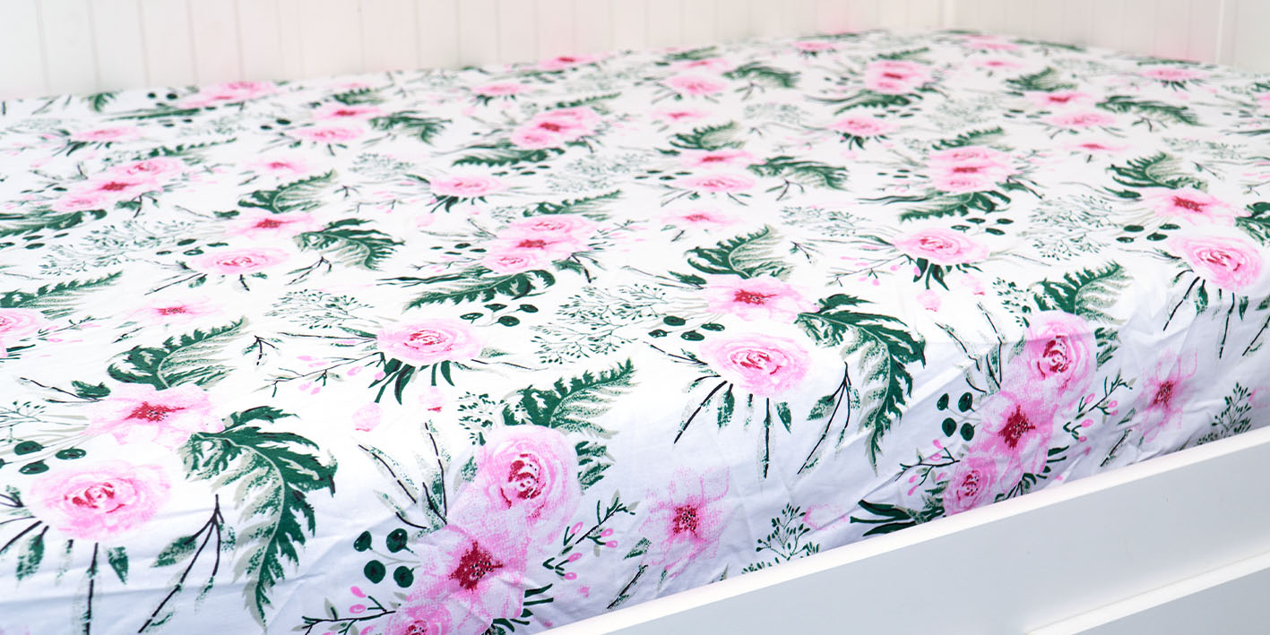 prześcieradło 80x160 róże ogród różany